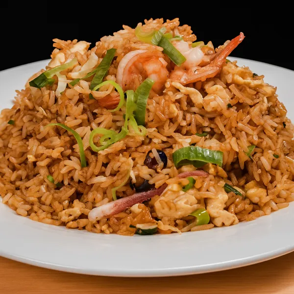 Arroz frito con mariscos